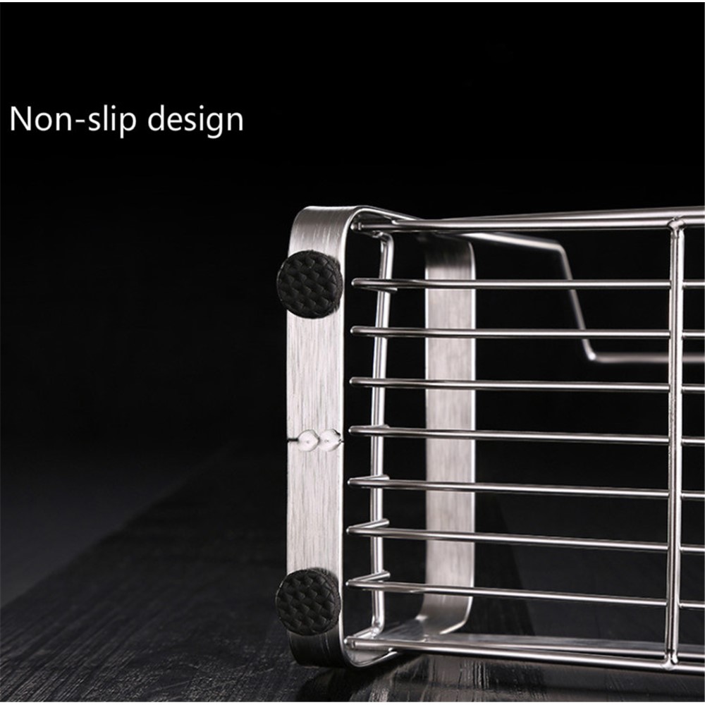 Kitchen Drain Basket Stainless Steel Faucet Sink Storage Rack Shower Rack-3
