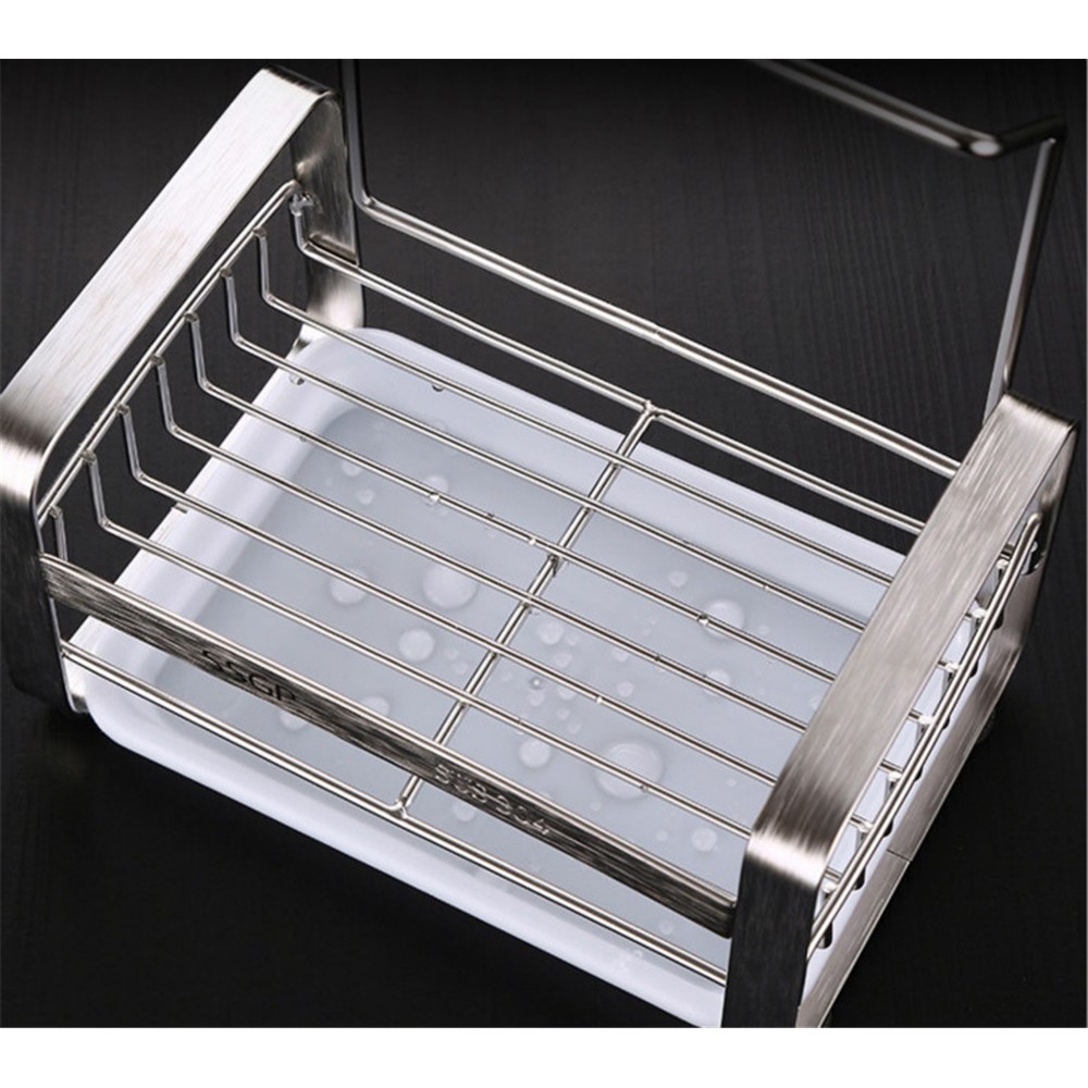 Kitchen Drain Basket Stainless Steel Faucet Sink Storage Rack Shower Rack-6