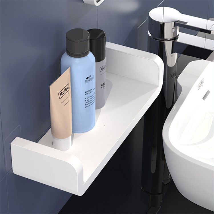 Bathroom Holder Rack Wall Bar Mounted Towel Hanger Storage Shelf - 32x10.9x6.8cm-4