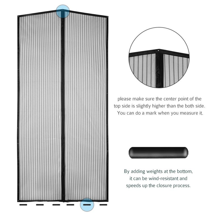 Mosquito Door Net Bug Fly Pet Patio Hands Free Mesh Screen Magnetic Magic Closer 200x100cm-3