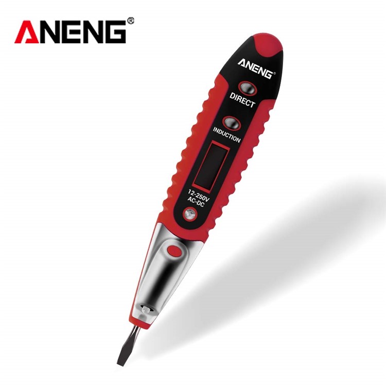 ANENG VD700 Digital Display Multi-functional Safety Induction Electro-technical Pen with LED Lighting - Red-1