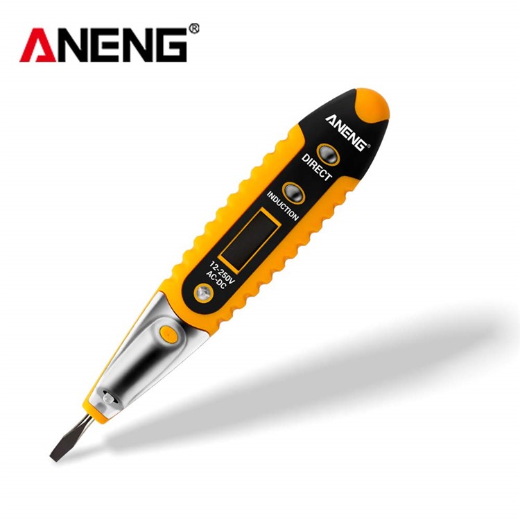 ANENG VD700 Digital Display Multi-functional Safety Induction Electro-technical Pen with LED Lighting - Yellow-1