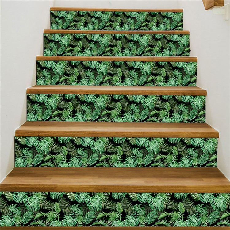 Tropical Plant Creative Stair Wall Sticker Adhesive Room Wallpaper Mural Art Decal 18x100cm-1