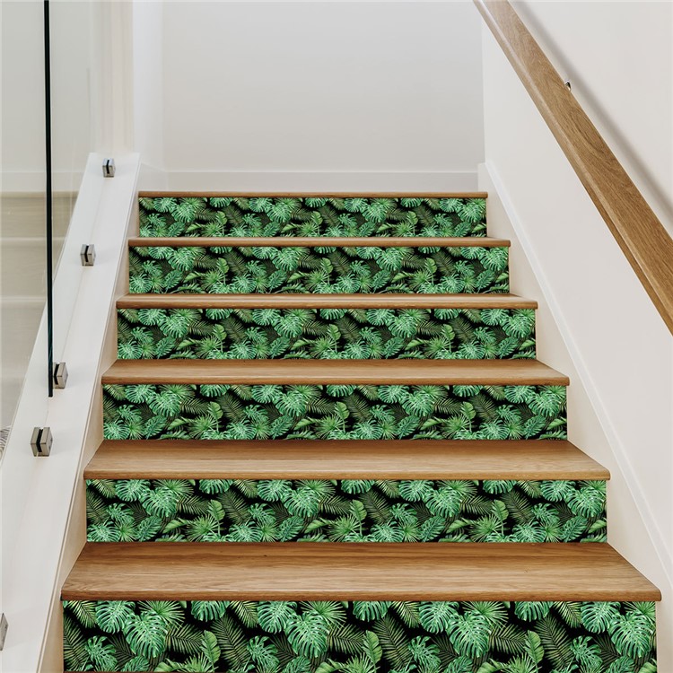 Tropical Plant Creative Stair Wall Sticker Adhesive Room Wallpaper Mural Art Decal 18x100cm-7