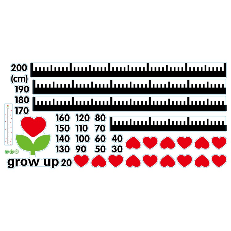 Wall Sticker Kids Height Chart Cartoon Height Ruler Home Decor - 1019-6
