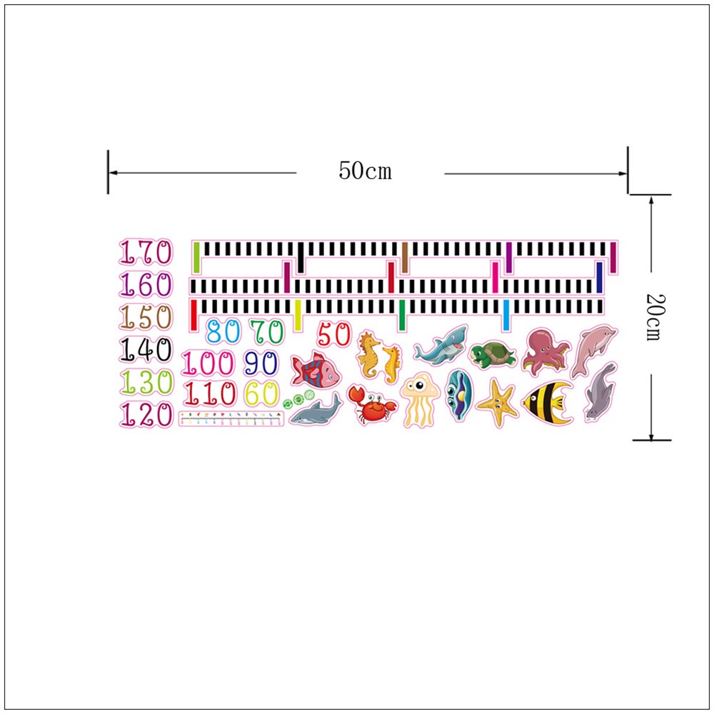Wall Sticker Kids Height Chart Cartoon Height Ruler Home Decor - 1018-3