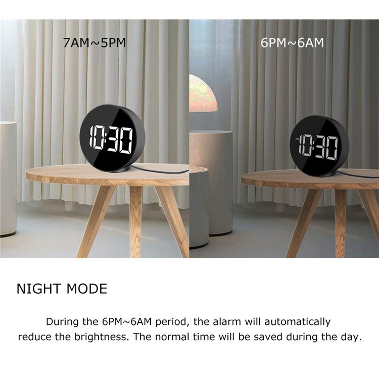 LED Electronic Alarm Clock with Voice Control Temperature-12