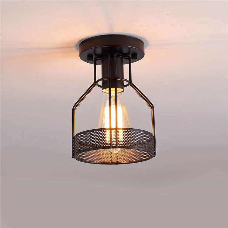 Modern Indoor Living Room Metal Pendant Lamp Holder Ceiling Light Mount-2