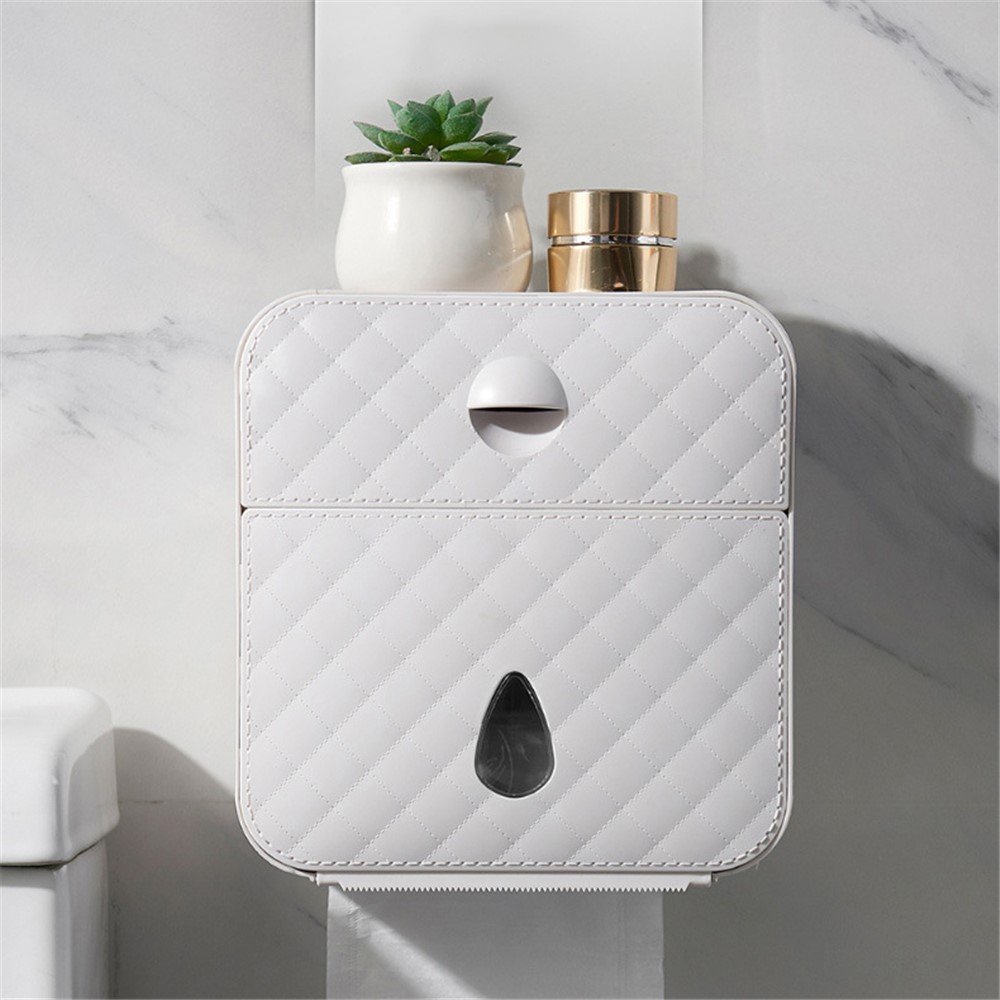 SANQING FLOWER Multi-function Non-punching Toilet Bathroom Paper Towel Box-5