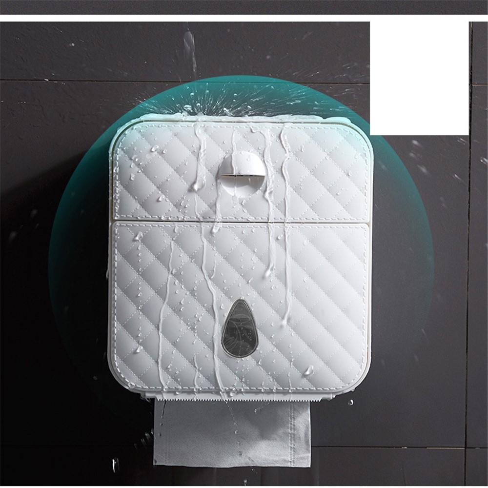 SANQING FLOWER Multi-function Non-punching Toilet Bathroom Paper Towel Box-7