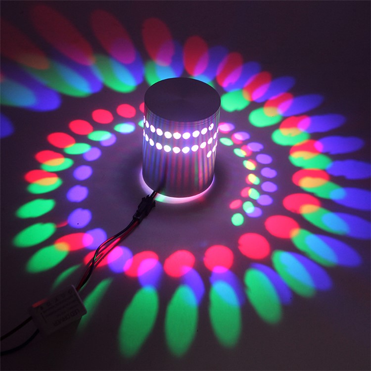 3W RGB with Controller 16 Colors with Memory Function Spiral Wall Room Bar Multi-holes Light-4
