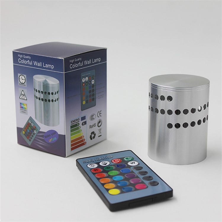 3W RGB with Controller 16 Colors with Memory Function Spiral Wall Room Bar Multi-holes Light-8