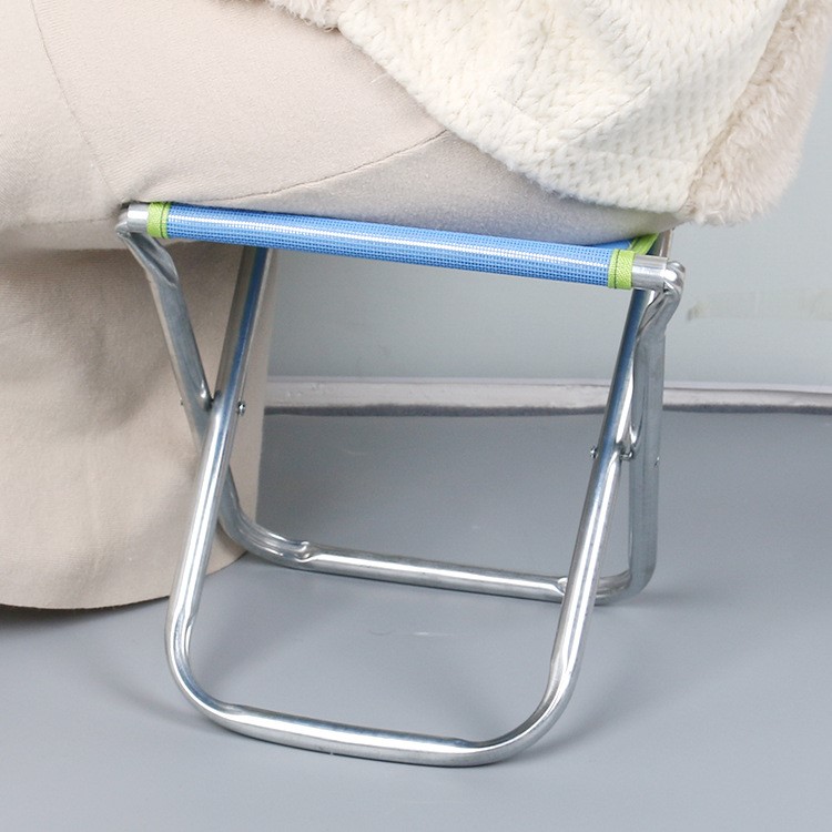28cm Medium Size Galvanized Tube Metal Bench Seat Outdoor Portable Fishing Folding Chair-4