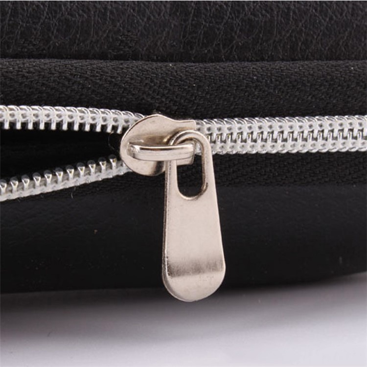 PU Leather Zipper Compression-resistance Glasses Black Square Sunglasses Box Bag-3