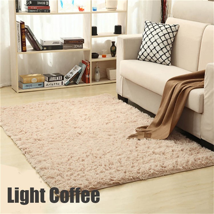 Stylish Soft Fluffy Rug Shaggy Carpet Home Bathroom Living Room Floor Rugs Floor Mat 40x60cm Light Coffee At Tvc Mall