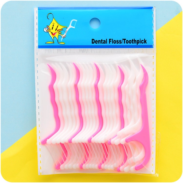 20PCS Good Dental Teeth Stick Floss Flossing Toothpick Teeth Cleaning Pick Flosser-2