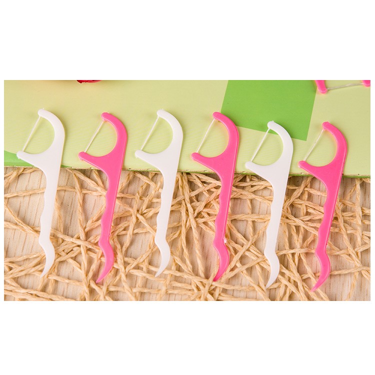 20PCS Good Dental Teeth Stick Floss Flossing Toothpick Teeth Cleaning Pick Flosser-5