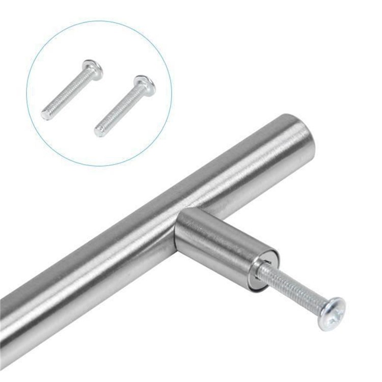 Stainless Steel Hollow T-type Furniture Wardrobe Cabinet Drawer Handle-3