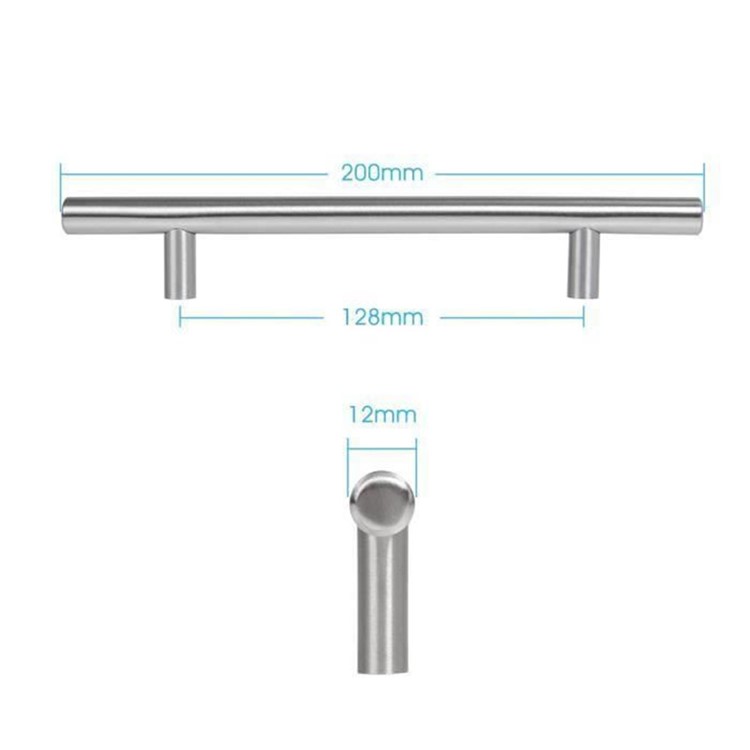 Stainless Steel Hollow T-type Furniture Wardrobe Cabinet Drawer Handle-4