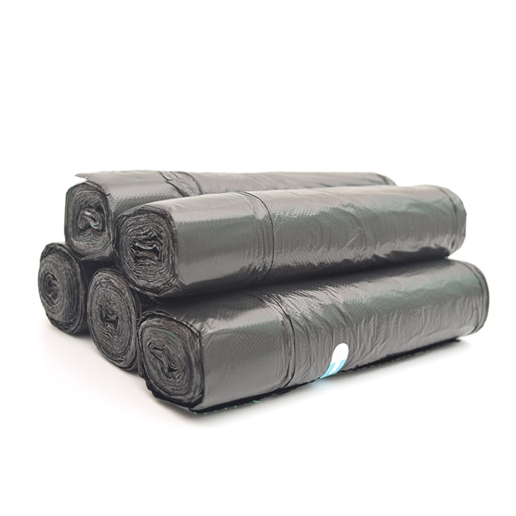 5 Rolls/Pack Portable Drawstring Thickening Home Kitchen Automatic Closure PC Garbage Bag-5