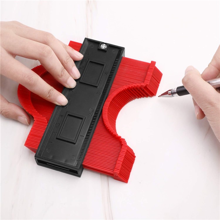 Universal Energy Irregular Radio Scale Profile Gauge Measuring Tool - Red/10-inch-3