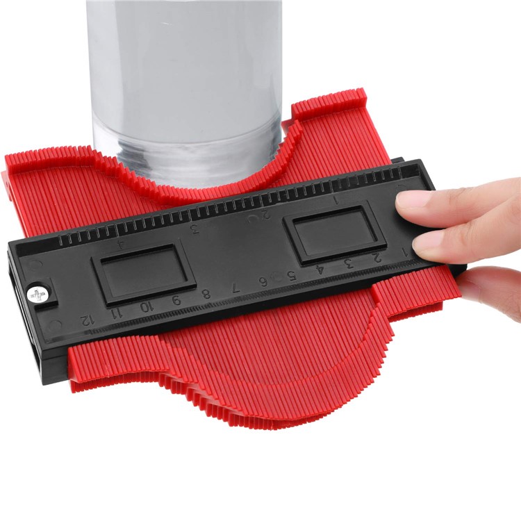 Universal Energy Irregular Radio Scale Profile Gauge Measuring Tool - Red/10-inch-4