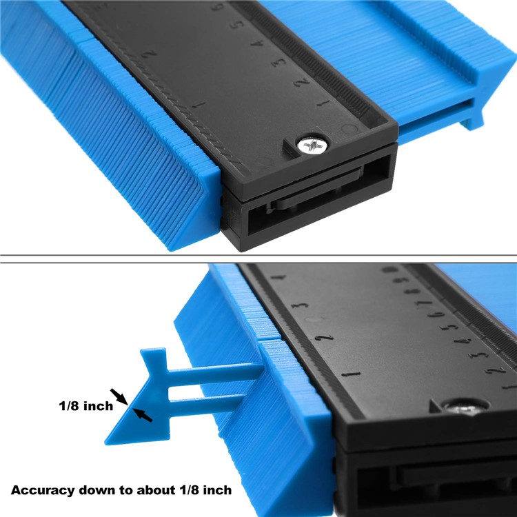 Universal Energy Irregular Radio Scale Profile Gauge Measuring Tool - Blue/6-inch-2