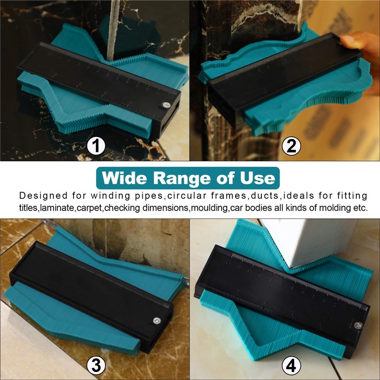 Universal Energy Irregular Radio Scale Profile Gauge Measuring Tool - Green/6-inch-4