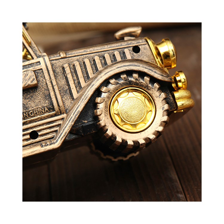 Simulation Vintage Car Alarm Clock Multifunctional Pencil Holder Antique Car Model - Bronze-2