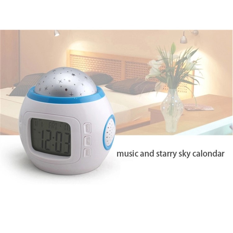 Music LED Star Sky Projection Light Digital Alarm Callock Calendrier-8