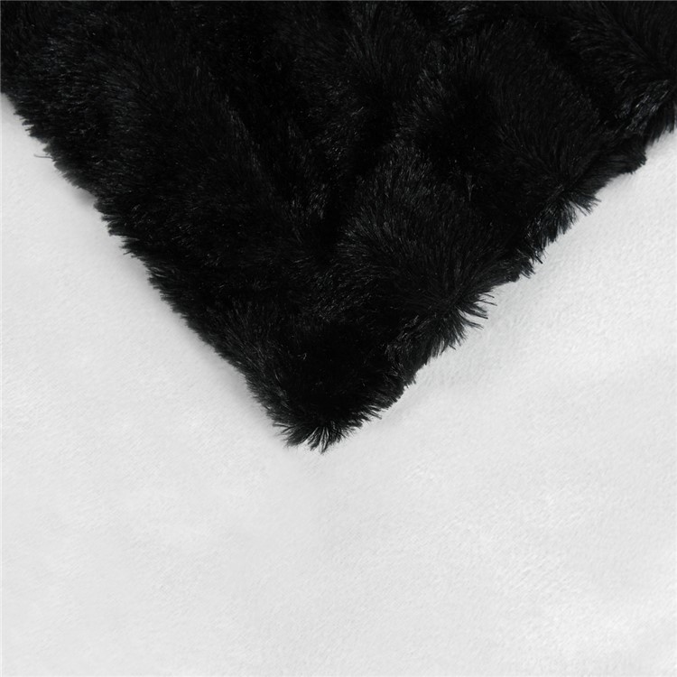 130x160cm Thickening Flannel Lamb Composite Home Office Double-Layer Blanket - Style A-4