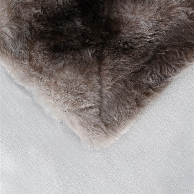 130x160cm Thickening Flannel Lamb Composite Home Office Double-Layer Blanket - Style C-5