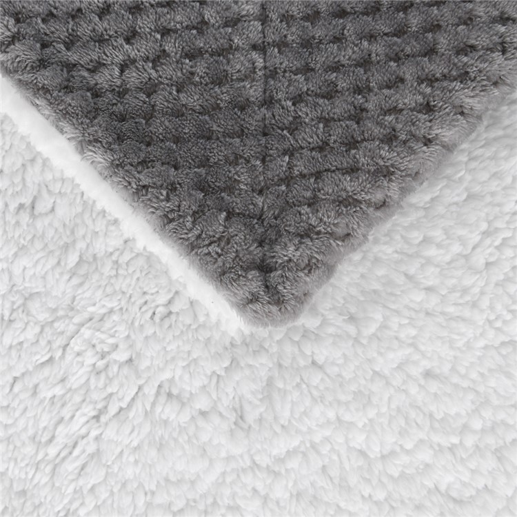 130x160cm Thickening Flannel Lamb Composite Home Office Double-Layer Blanket - Style E-4