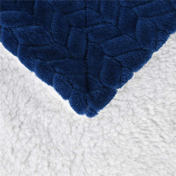 130x160cm Thickening Flannel Lamb Composite Home Office Double-Layer Blanket - Style L-7