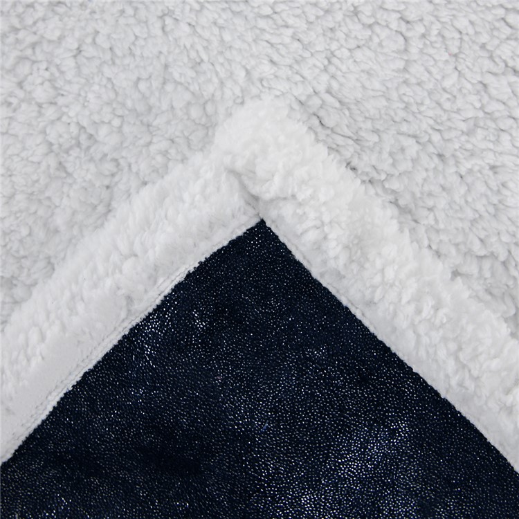 130x160cm Thickening Flannel Lamb Composite Home Office Double-Layer Blanket - Style M-7