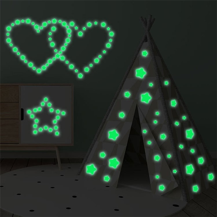 127PCS DIY Children's Bedroom Decoration Star Luminous Wall Stickers-1