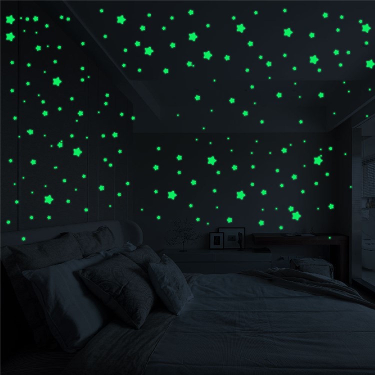 127PCS DIY Children's Bedroom Decoration Star Luminous Wall Stickers-4