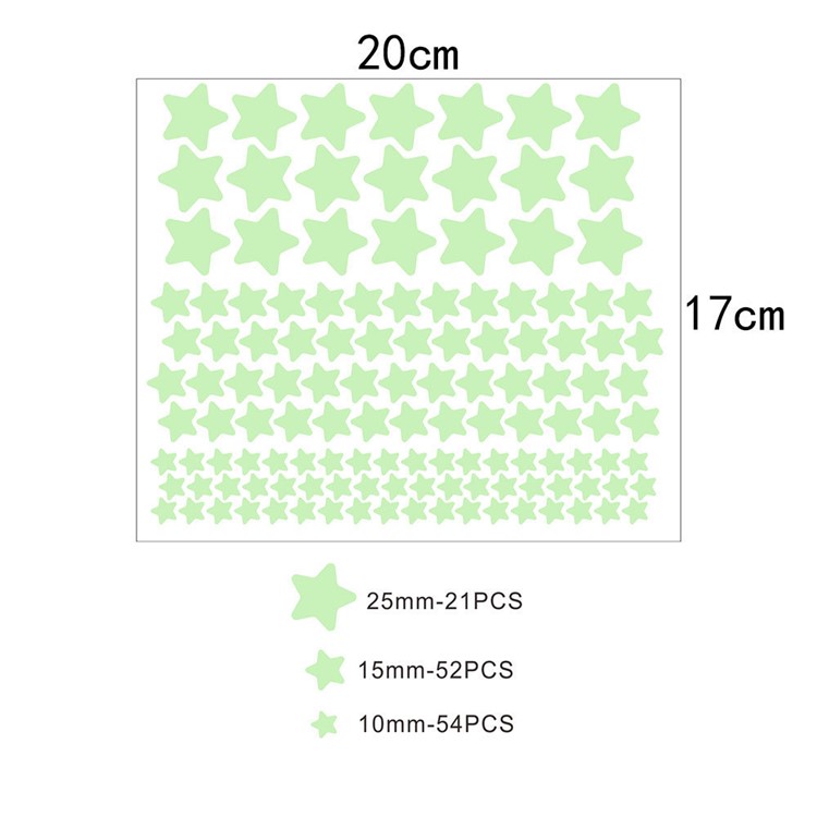 127PCS DIY Children's Bedroom Decoration Star Luminous Wall Stickers-6