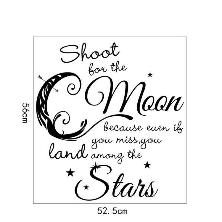 40x60cm English Words Stars Wall Sticker Adhesive Children Room Wallpaper Kindergarten Mural Art Decal-7
