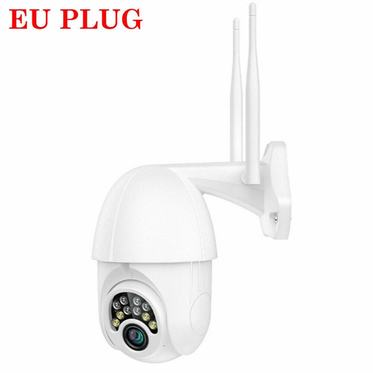1080P HD IP CCTV Camera Waterproof Outdoor WiFi PTZ Security Wireless IR Cam - EU Plug