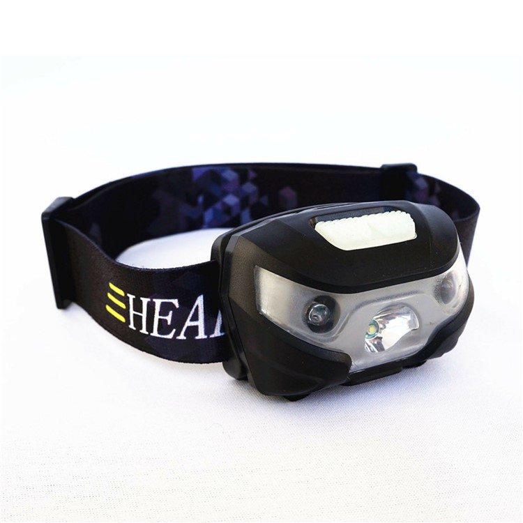 Headlamp Night Fishing USB Charged Camping Waterproof Mini Sensor LED Light - Black