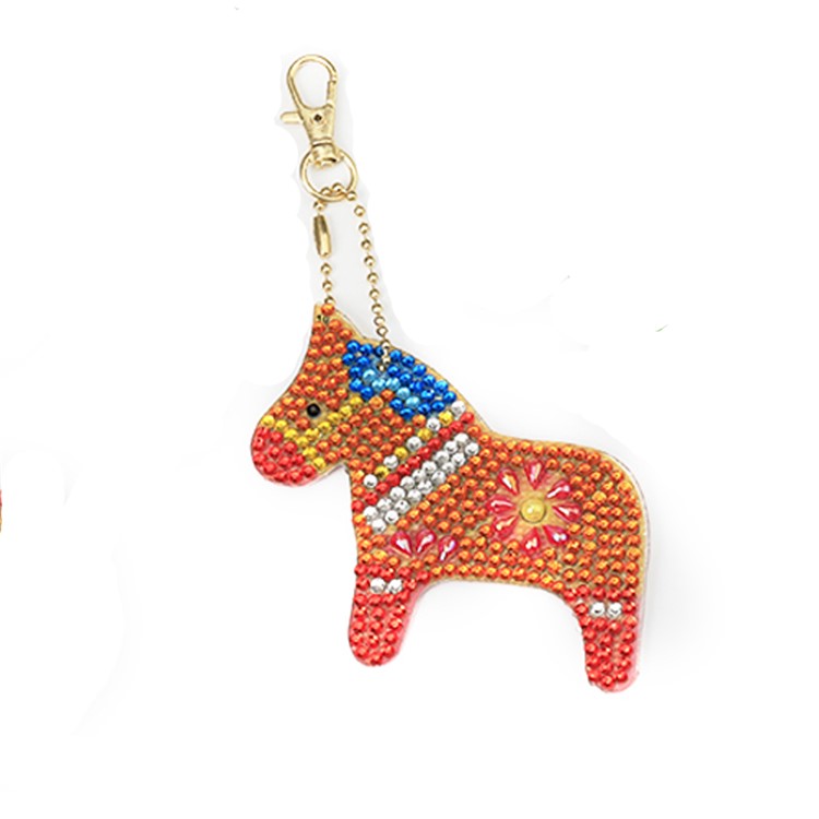5Pcs Horse-shaped Cute Key Chain Pendant Keychain Holder Keyring Car Hanging Decor Decoration-6