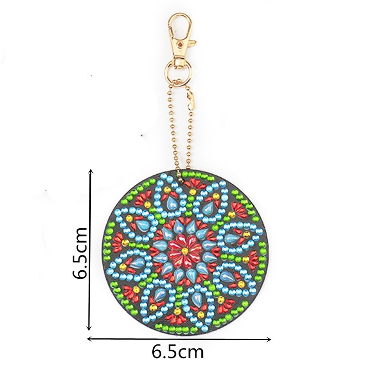 4Pcs Fashionable Mandala Key Chain Pendant Keychain Holder Keyring Car Hanging Decor Decoration-7