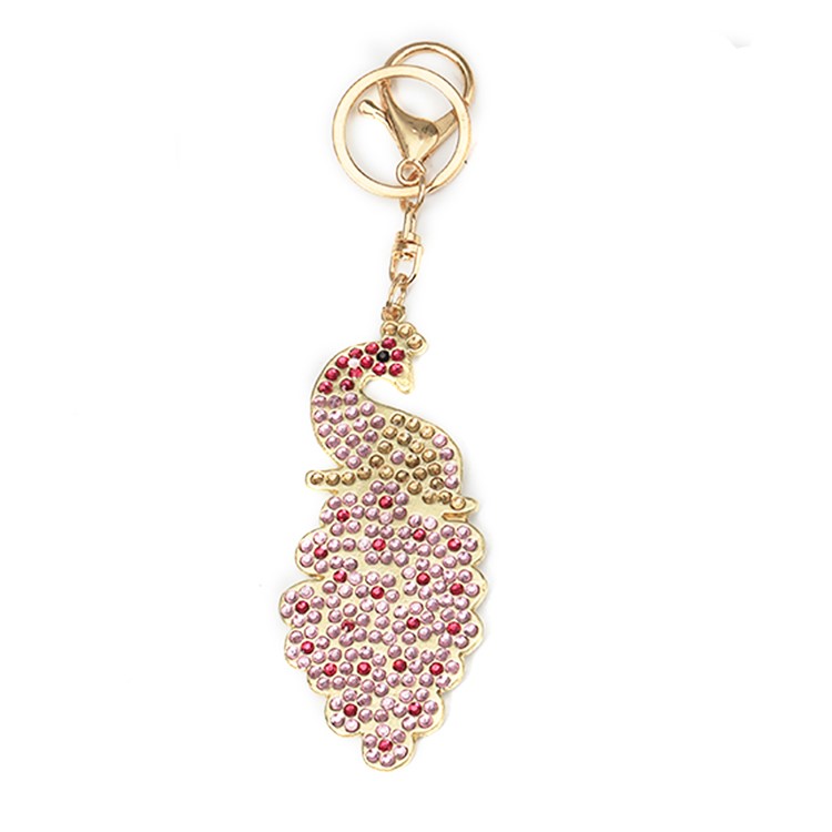 3Pcs Fashionable Peacock Key Chain Pendant Keychain Holder Keyring Car Hanging Decor Decoration-6