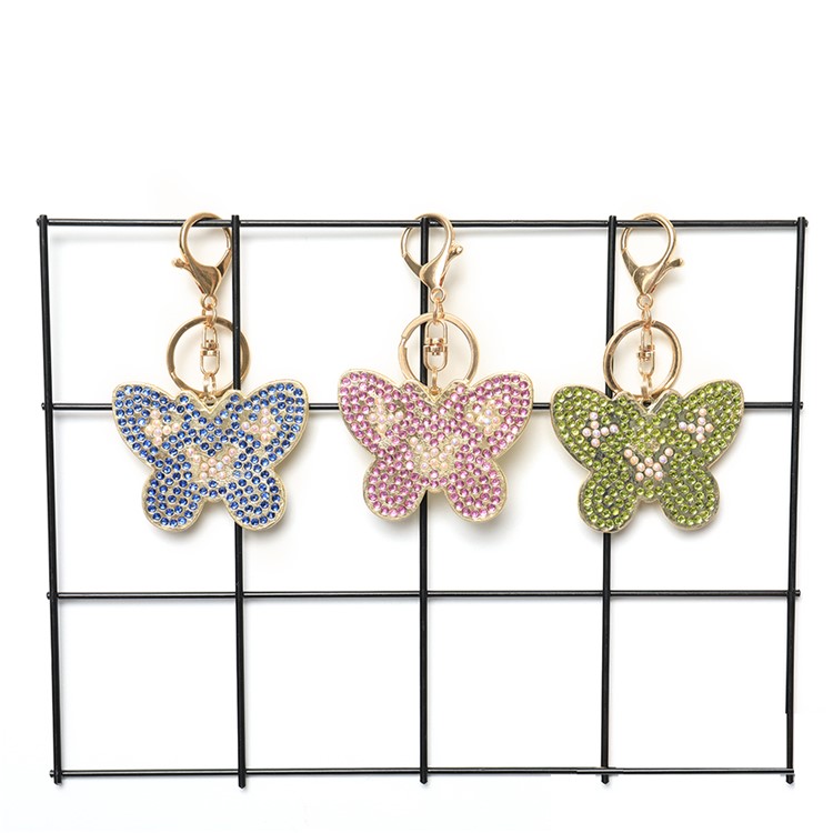 3Pcs Fashionable Butterfly Key Chain Pendant Keychain Holder Keyring Car Hanging Decor Decoration-3