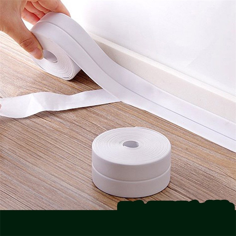3.2M Waterproof Anti-Mildew Self Adhesive Sealing Caulk Strip Tape for Bathtub Bathroom Kitchen - Grey-2