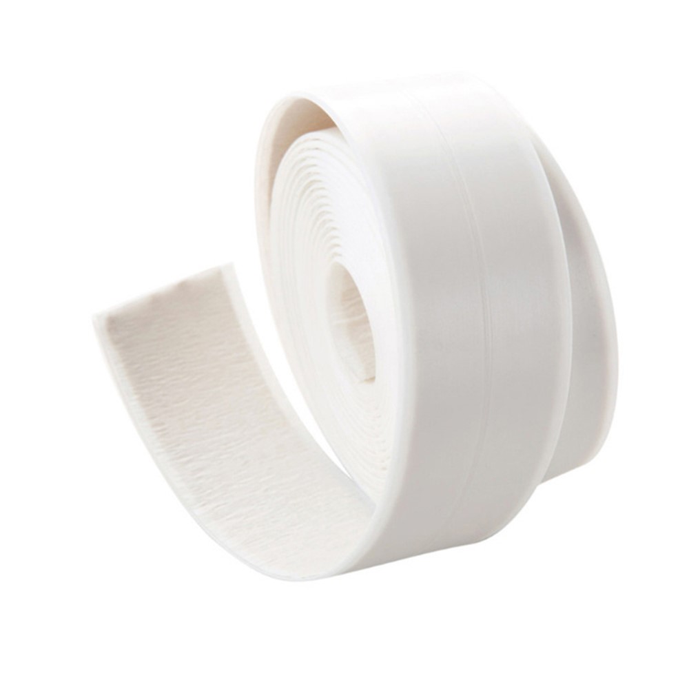 3.2M Waterproof Anti-Mildew Self Adhesive Sealing Caulk Strip Tape for Bathtub Bathroom Kitchen - White-6