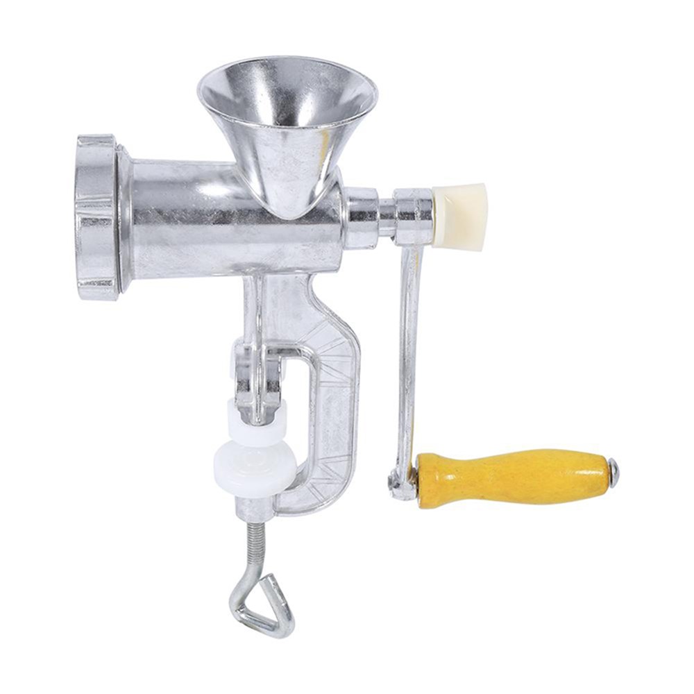 Manual Meat Grinder and Sausage Stuffer Meat Grinder Mincer Pasta Maker Crank - Silver-11