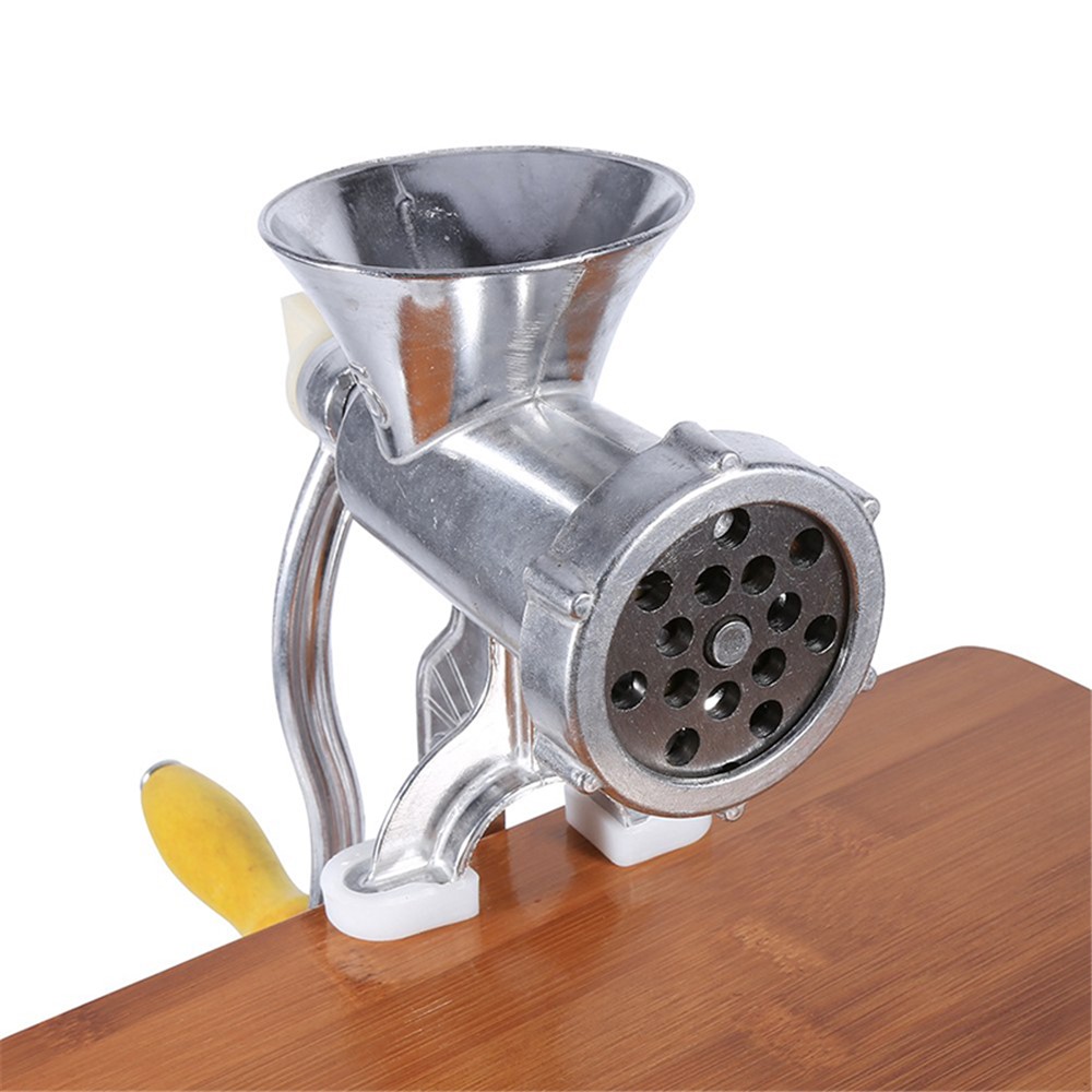 Manual Meat Grinder and Sausage Stuffer Meat Grinder Mincer Pasta Maker Crank - Silver-13