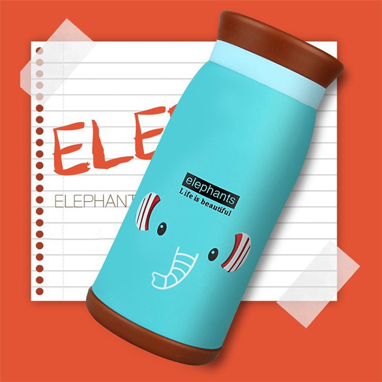 Cartoon Pattern 500ml Stainless Steel Vacuum Thermal Water Bottle - Elephant